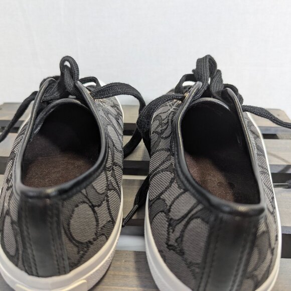 NWOB Coach Signature Logo Black/Gray Tennis Shoes Size 7.5 - Picture 13 of 15